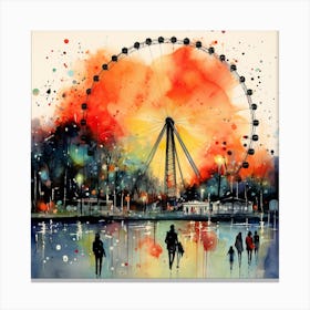 London Ferris Wheel Canvas Print