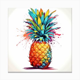 Rainbow Pineapple 1 Canvas Print