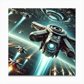 Strike Drones Focused Representation Converted Canvas Print