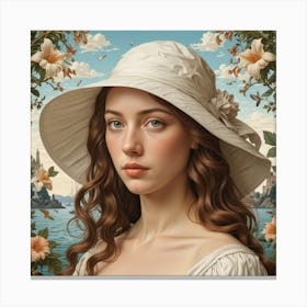 'The Girl In The Hat' Canvas Print