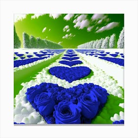 Blue Roses Canvas Print