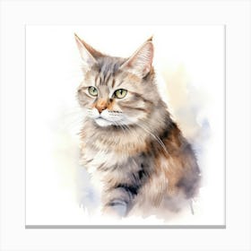 Bavarian Mountain Cat Portrait Canvas Print