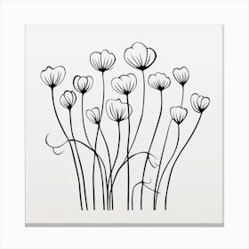 Flowers On A White Background 2 Canvas Print