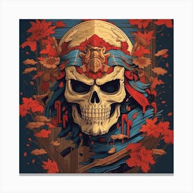 Skull Samurai Canvas Print