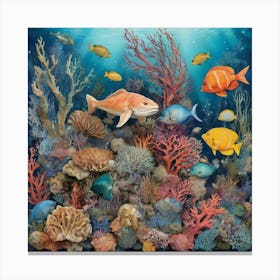 Coral Reef Painting 1 Canvas Print