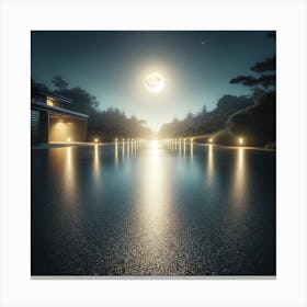 Moonlight At Night Canvas Print