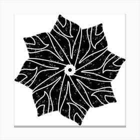 Black And White Flower 8 Canvas Print