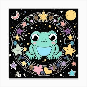 Frog In A Circle Canvas Print