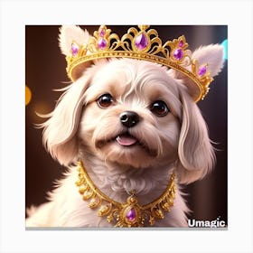 Princess Dog Canvas Print