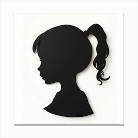 Silhouette Of A Girl Toile