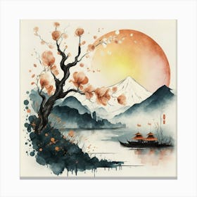 Asian Landscape Painting Canvas Print