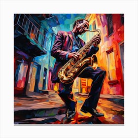 Saxophone Player 23 Canvas Print