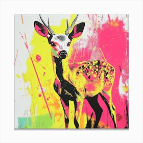 Deer splash 4 Canvas Print