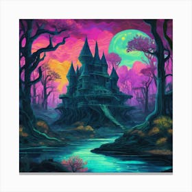 Castle In The Woods Canvas Print