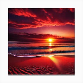 Sunset On The Beach 357 Canvas Print