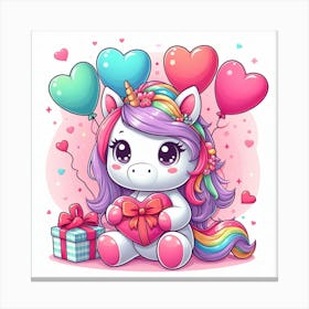 Cute Unicorn Canvas Print