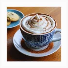 Latte And Cookies Canvas Print