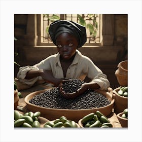 Young African Girl Canvas Print