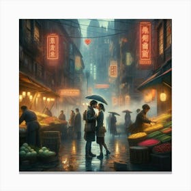 Chinese Market 1 Canvas Print