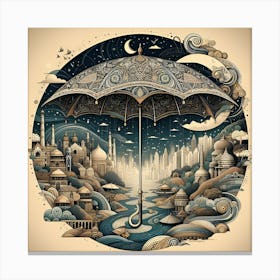 Umbrella In The Sky 3 Canvas Print