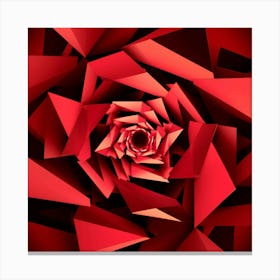 Abstract Red Rose Canvas Print