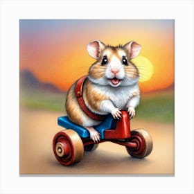 Hamster On A Toy 1 Canvas Print