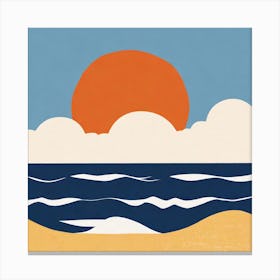 Sunset At The Beach 6 Canvas Print
