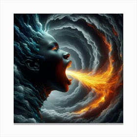 Fire And Smoke Canvas Print