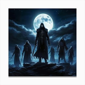 The Rising Undead In The Full Moon (24) Canvas Print