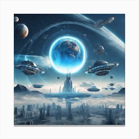 Space City 9 Canvas Print