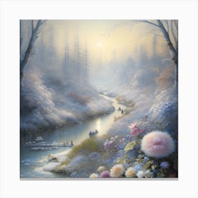 Snowfall Magical Landscape Canvas Print