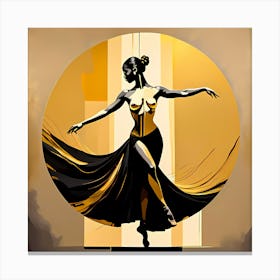 Dancer In Gold Canvas Print