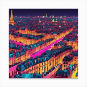 Paris At Night Canvas Print