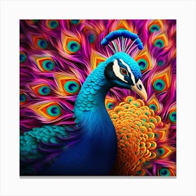 Peacock Art Canvas Print