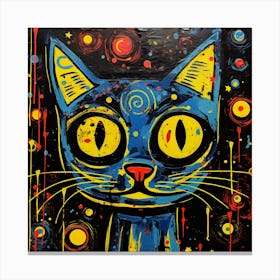 Blue Cat Canvas Print