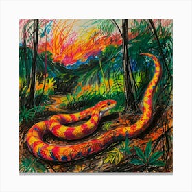 Snake In The Forest 3 Canvas Print