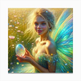 Fairy In A Field 3 Canvas Print