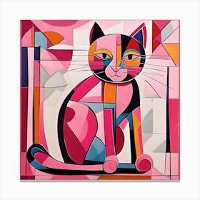 Cubist Cat Canvas Print