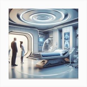 Futuristic Hospital Room 1 Canvas Print