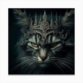 Cat With A Crown Canvas Print