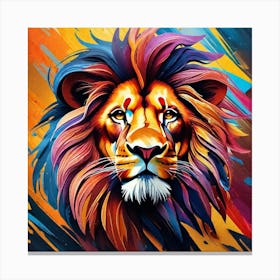 Lion Head Painting 1 Canvas Print