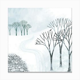 More Snow to Come Winter Landscape Canvas Print