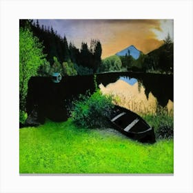 Ethereal Sunset Lake Canvas Print