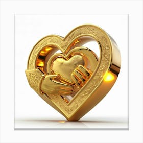 Golden Heart 1 Canvas Print