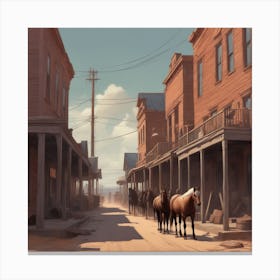 Western Town 9 Canvas Print