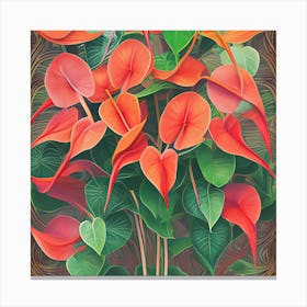 Anthurium Flowers 12 Canvas Print