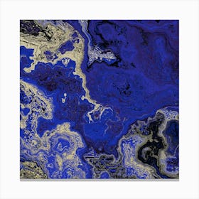 Blue And Gold Abstract Painting 5 Leinwandbild