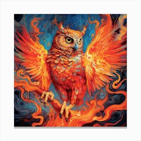 Fire Owl Canvas Print