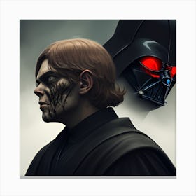 The struggle between Anakin and Vader Canvas Print