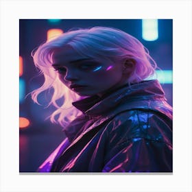 Neon Girl 2 Canvas Print